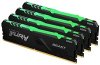 KINGSTON DIMM DDR4 64GB (Kit of 4) 3200MT/s CL16 1Gx8 FURY Beast RGB