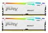 KINGSTON DIMM DDR5 32GB (Kit of 2) 6400MT/s CL32 Non-ECC FURY Beast RGB EXPO, Bílá