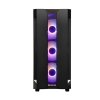 CHIEFTEC skříň Miditower Gaming HUNTER, Black, 4x RGB Rainbow Fan, 2 x USB 3.0, side glass