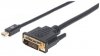 MANHATTAN kabel Mini DisplayPort 1.2a Male to DVI-D 24+1 Male, 1.8 m, černý