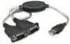 MANHATTAN převodník z USB na 2x sériový port (USB AM/DB9M(2), RS232)