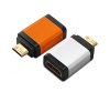 PremiumCord adaptér HDMI A - mini HDMI C (F/M), oranžová