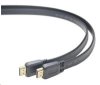 PREMIUMCORD HDMI High Speed + Ethernet plochý kabel, zlacené konektory, 3m