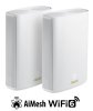 ASUS ZenWiFi XP4 Hybrid 2-pack Wireless AX1800 Dual-band Powerline Mesh WiFi 6 System, Homeplug AV2