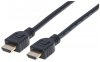 MANHATTAN kabel In-wall CL3 High Speed HDMI s Ethernetem, HEC, ARC, 3D, 4K, stíněný, 2m, Black