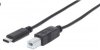 MANHATTAN Kabel USB 2.0 B - USB 3.1 C, (M/M), černý