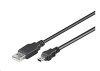 PREMIUMCORD Kabel USB 2.0 A-Mini B (5pin) propojovací 0,2m