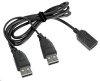 GEMBIRD Kabel USB 2.0 A-A prodlužovací 1m DUÁLNÍ (extra napájení)