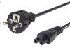 PREMIUMCORD Kabel napájecí 230V pro NTB 2m (3pin C5, trojlístek, "Mickey Mouse")