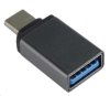 PREMIUMCORD Adapter USB 3.1 C/male - USB 3.0 A/female, metal grey, OTG