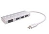 PREMIUMCORD Adaptér USB 3.1 Type-C male na VGA female + 3x USB 3.0, aluminum