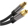 PremiumCord Kabel Toslink M/M, 6mm, 1,5m, černá