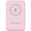 VERBATIM Powerbanka Charge 'n' Go, Magnetická, 10000 mAh, USB-C, Růžová