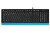 BAZAR - A4tech FK10 FSTYLER, klávesnice, CZ/US, USB, modrá barva - Poškozený obal (Komplet)