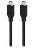 GENIUS nabíjecí kabel ACC-C2CC-3A, 100cm, USB-C na USB-C, 3A, PD60W, opletený, černý