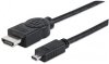 MANHATTAN kabel HDMI s Ethernetem, HDMI Male to Micro Male, HEC, ARC, 3D, 4K, stíněný, 2m, Black