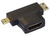 PremiumCord Adaptér HDMI na mini HDMI typ C a micro HDMI typ D