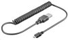 PREMIUMCORD Kabel USB 2.0 A - Micro B propojovací 1m, kroucený (M/M)