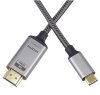 PremiumCord kabel USB-C na HDMI 2m rozlišení obrazu 8K@60Hz,4K@144Hz Aluminium