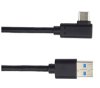 PREMIUMCORD Kabel USB typ C/M zahnutý konektor 90° - USB 3.0 A/M, 1m