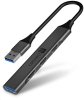 CONNECT IT USB-A hub, (1xUSB-A 3.0, 3xUSB-A 2.0), externí, antracitová