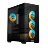GIGABYTE case GB-C500P ST, Mid tower, 1xUSB-C 3.2, 2xUSB 3.0, 4x 120mm ARGB Fan, černá