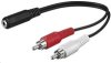 PREMIUMCORD Kabel audio 3,5mm Jack - 2x Cinch 1,5m (F/M, stereo)