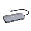 VERBATIM Hub USB-C Pro Multiport 5 Port, 2x USB 3.2, 1x USB-C, HDMI, RJ45, šedá