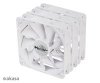 AKASA ventilátor Viper, White Fan 12cm, 120x120x25mm, HDB, 4 pin PWM, 3ks v balení, bílá