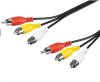 PremiumCord Kabel 3x CINCH-3x CINCH M/M 2m