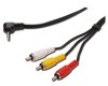 PREMIUMCORD Kabel audio/video 3,5mm Jack 4pin - 3x Cinch 1,5m (M/M)