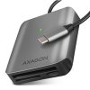 AXAGON CRE-S3C, USB-C 3.2 Gen 1 - SUPERSPEED čtečka karet, 3-slot & lun SD/microSD/CF, podpora UHS-II