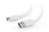GEMBIRD Kabel USB 3.0 AM na Type-C kabel (AM/CM), 1,8m, bílý