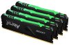 KINGSTON DIMM DDR4 128GB (Kit of 4) 2666MT/s CL16 FURY Beast RGB