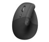 Logitech Lift Vertikální ergonomická myš pro Business, pro leváky, 2.4GHZ/BT, graphite/black