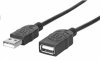 Manhattan USB kabel, USB 2.0, Male na Female, 480 Mbps, 1m, černá