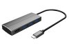 PREMIUMCORD Adaptér USB 3.1 Type-C male na HDMI female + 3x USB 3.0, aluminum