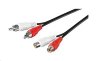 PREMIUMCORD Kabel prodlužovací audio 2x Cinch - 2x Cinch (RCA, M/F) 10m