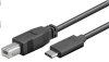 PremiumCord Kabel USB 3.1 konektor C/male - USB 2.0 konektor B/male, 1m