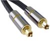 PremiumCord optický audio kabel Toslink, OD:7mm, Gold-metal design + Nylon, 0.5m