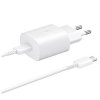 Samsung síťová nabíječka EP-TA800EWE + kabel EP-DA705BWE USB-C, 25W, bílá, (bulk)