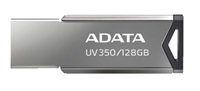 ADATA Flash Disk 128GB UV350, USB 3.2 Dash Drive, tmavě stříbrná textura kov