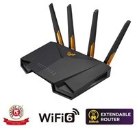 ASUS TUF-AX4200 (AX4200) WiFi 6 Extendable Gaming Router, 2.5G port, AiMesh, 4G/5G Mobile Tethering