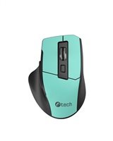 C-TECH myš Ergo WLM-05, bezdrátová, 1600DPI, 6 tlačítek, USB nano receiver, mátová