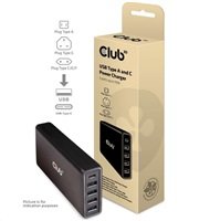 Club3D Nabíječka USB Typ A a C, 5 portů, 111 W