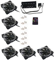 EUROCASE ventilátor RGB 120mm (Turbine blade, FullControl Led), set 6ks + controller