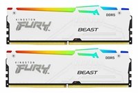 KINGSTON DIMM DDR5 32GB (Kit of 2) 6000MT/s CL30 Non-ECC FURY Beast RGB EXPO, Bílá