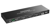 PREMIUMCORD HDMI switch, 4K@60Hz HDMI2.0 KVM 4:1, s dálkovým ovladačem