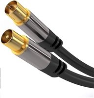 PREMIUMCORD propojovací kabel, anténní, M/F 75Ohm (135dB) 4x stíněný 3m