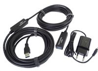 PremiumCord USB 3.0 repeater a prodlužovací kabel A/M-A/F 15m